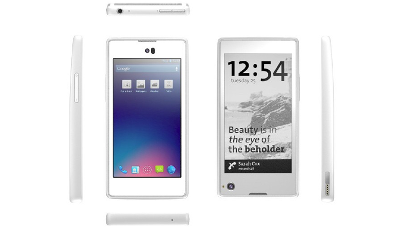 Illustration for article titled This Dual LCD and E-Ink Phone Will Be Available in 2013